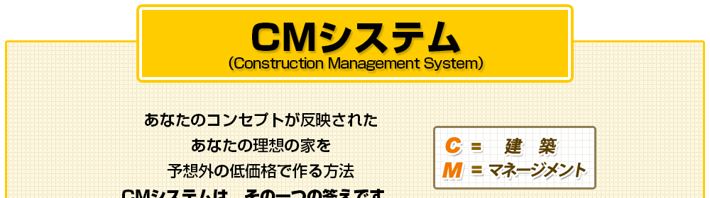 理想の家を手に入れる CMシステム